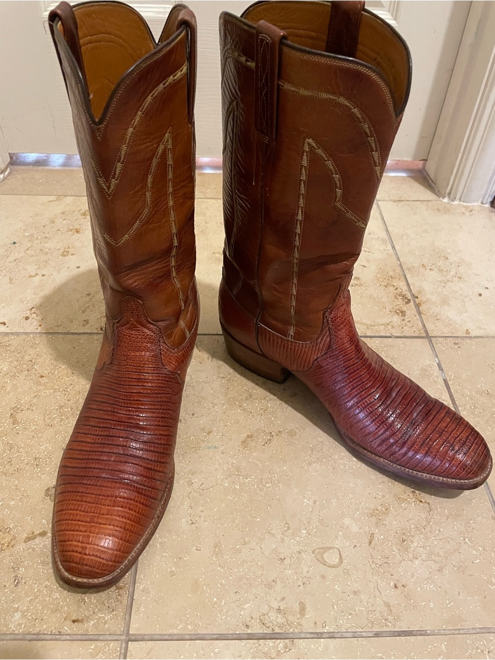 Lucchese 10D Lizard Cowboy Boots